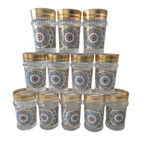 Set of 12 Moroccan tea glasses