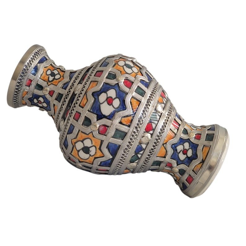 Handmade Fès Ceramic Vase - Image 6