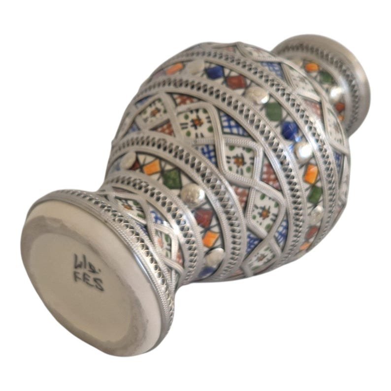 Handmade Fès Ceramic Vase - Image 3