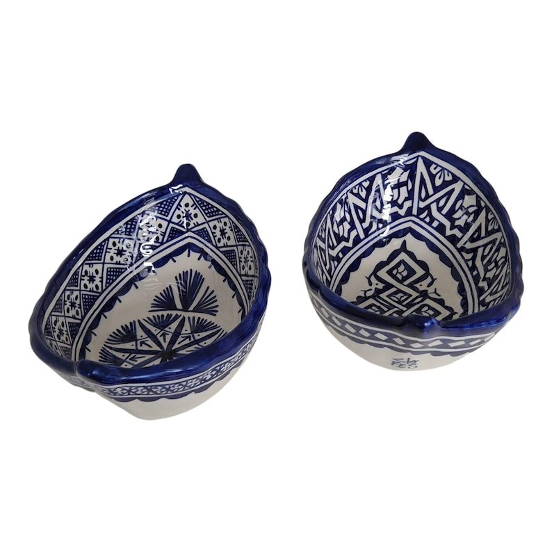 Moroccan Oval Ceramic Bowl - Image 5