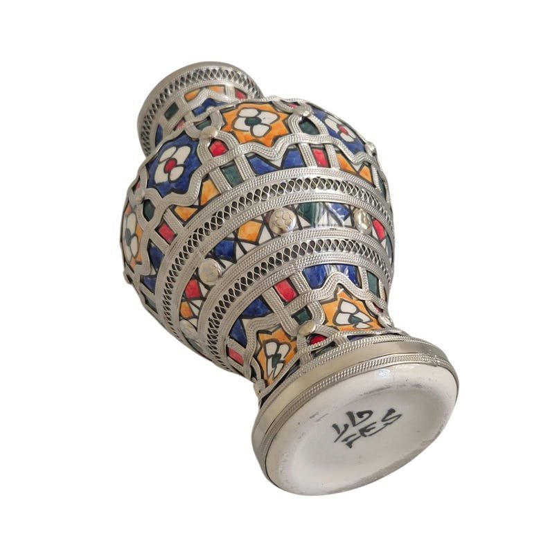 Handmade Fès Ceramic Vase - Image 8
