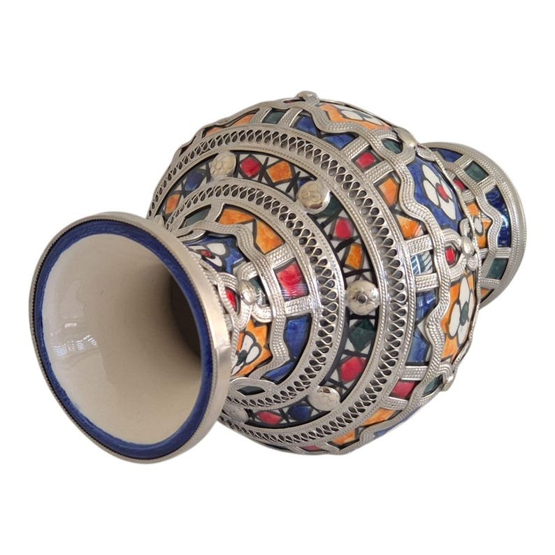 Handmade Fès Ceramic Vase - Image 4