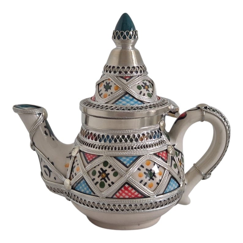 Ceramic Teapot with Cups and Tray - Image 13