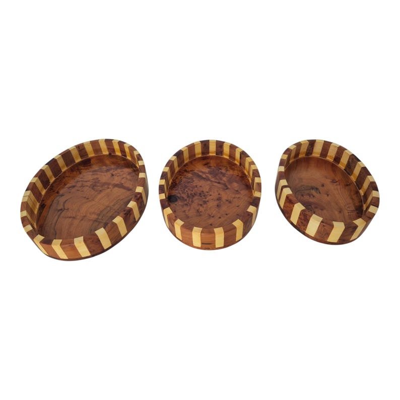 Moroccan Thuya Wood Serving Tray - Image 17