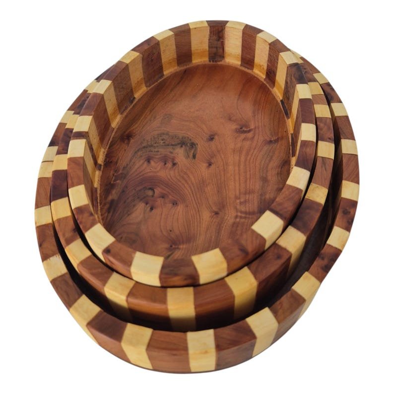 Moroccan Thuya Wood Serving Tray - Image 15