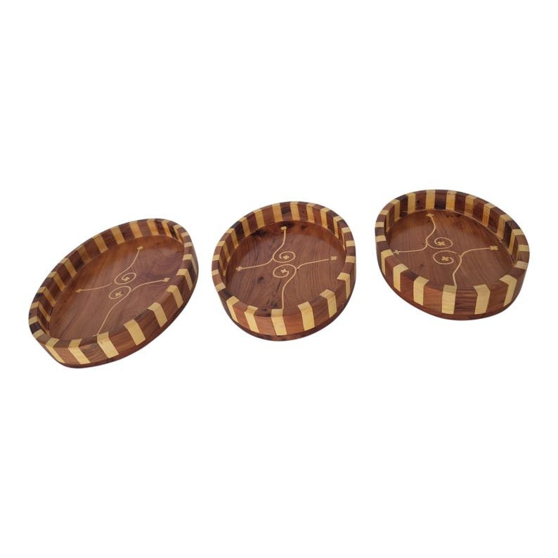 Moroccan Thuya Wood Serving Tray - Image 13