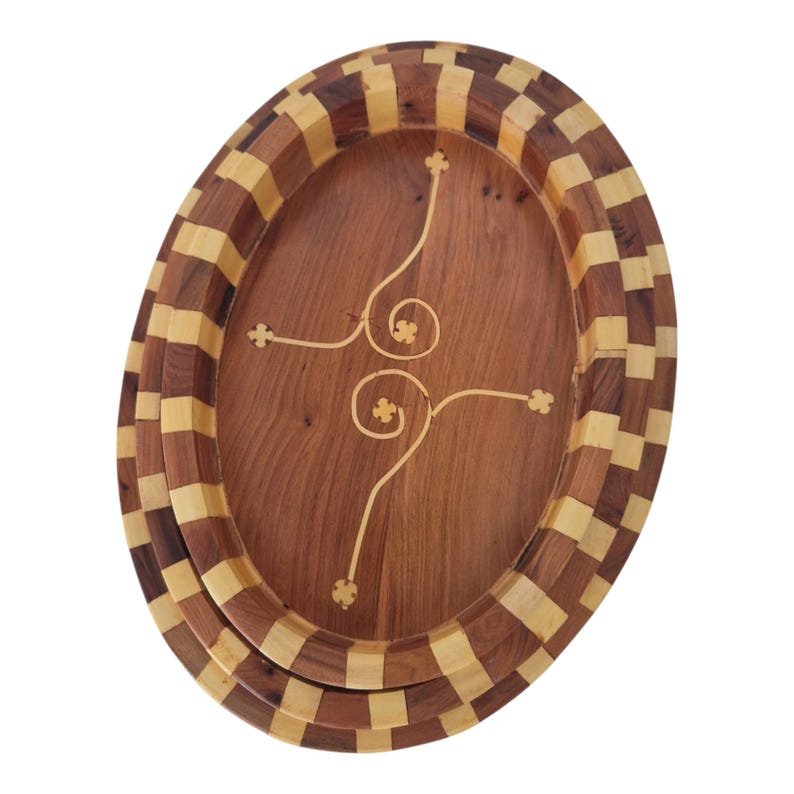 Moroccan Thuya Wood Serving Tray - Image 7