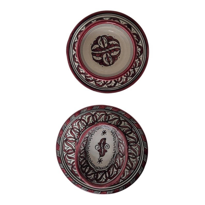 Hand-Painted Moroccan Ceramic Dishes - Image 5