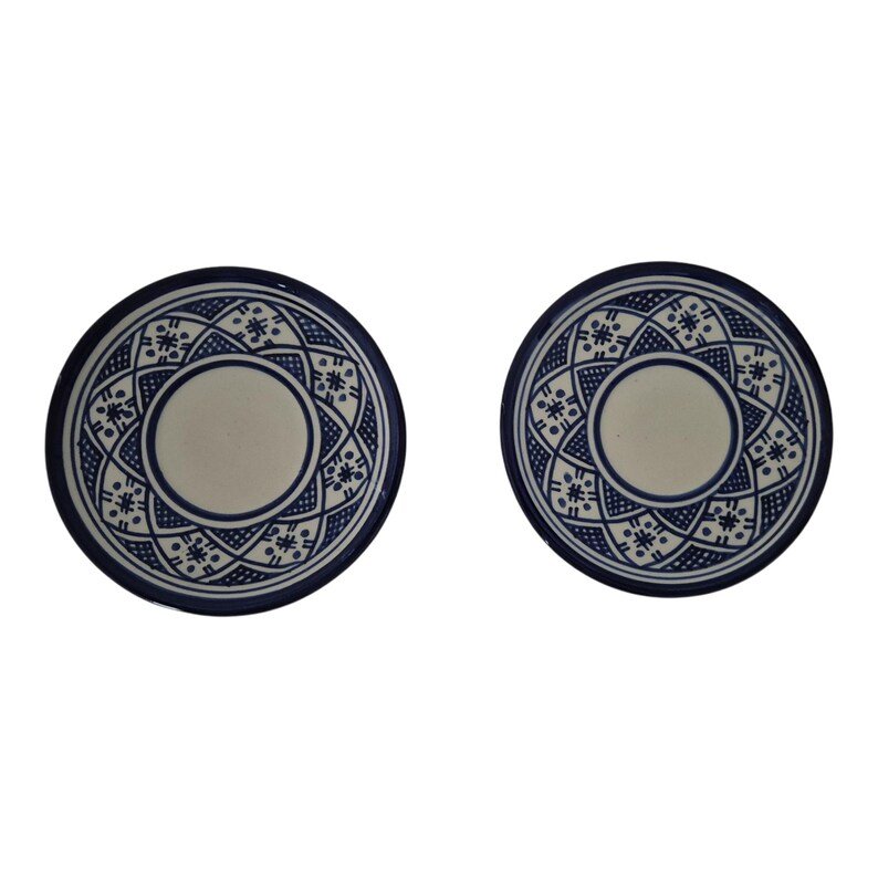 Hand-Painted Moroccan Ceramic Dishes - Image 10