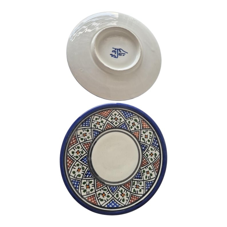 Hand-Painted Moroccan Ceramic Dishes - Image 4