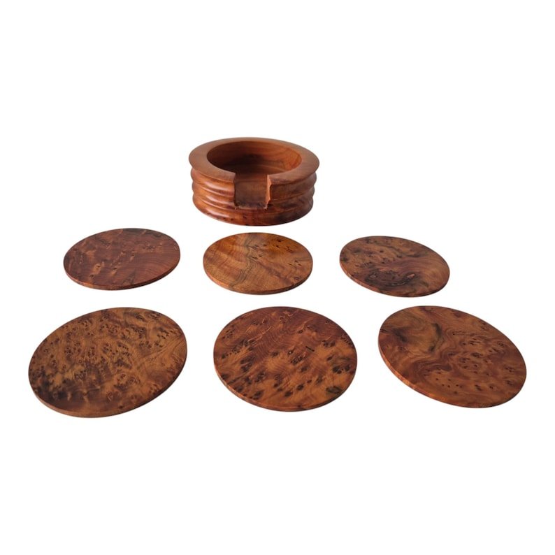 Moroccan Thuya Wood Coasters - Image 5