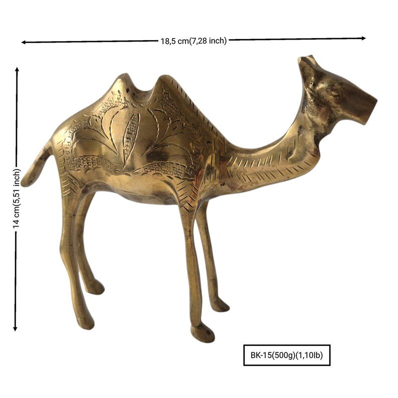 Vintage Brass Camel Figurines - Image 2