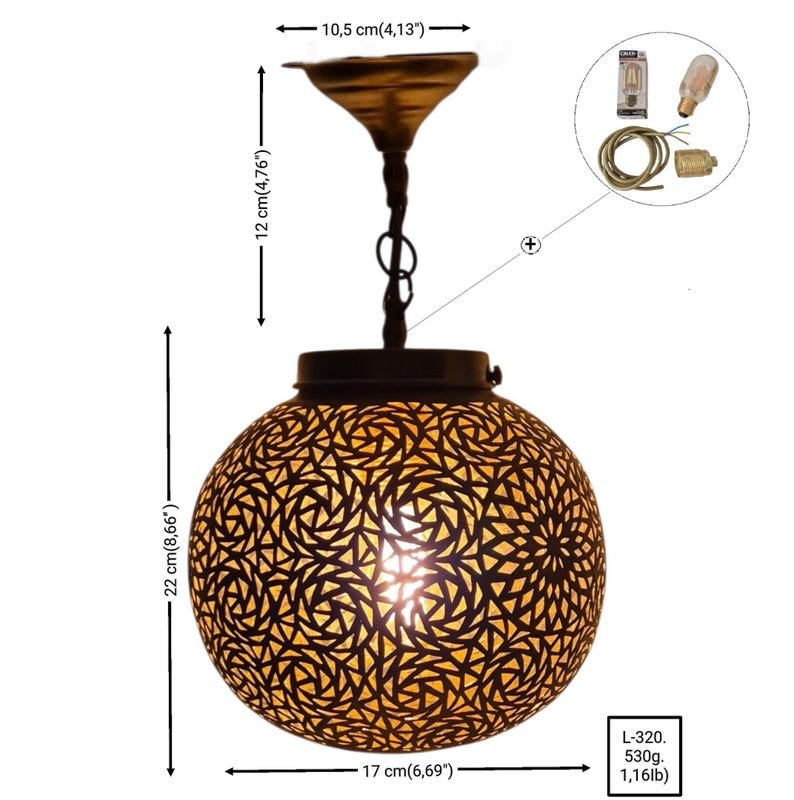 Moroccan Brass Pendant Light