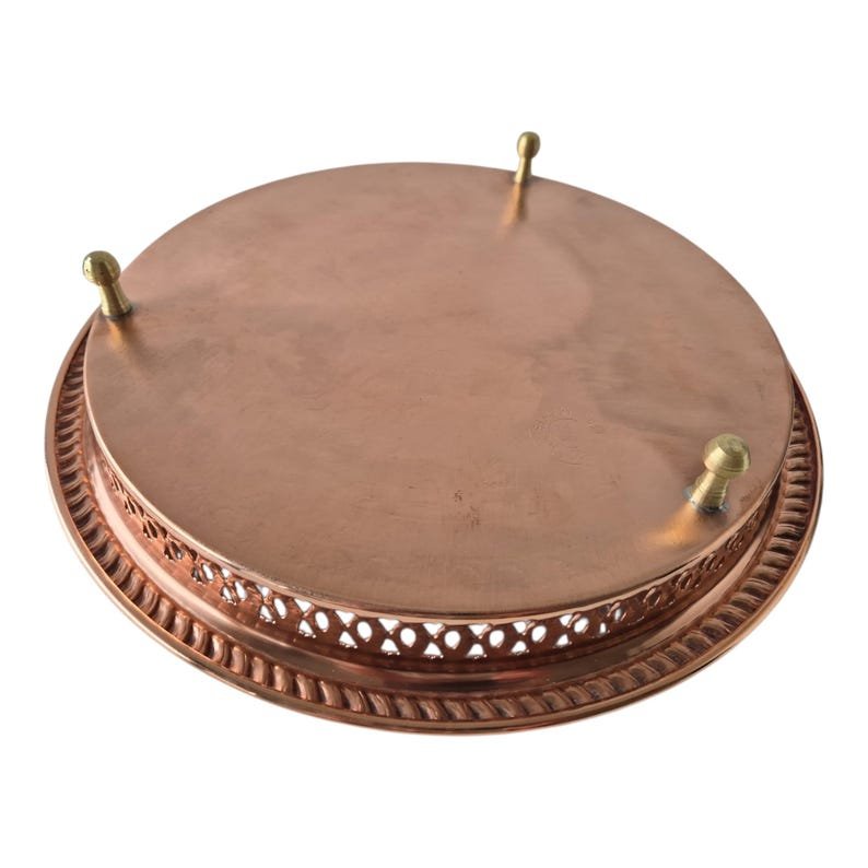 Vintage Moroccan Copper Tray - Image 5