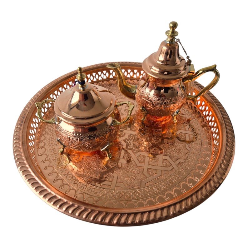 Vintage Moroccan Copper Tray