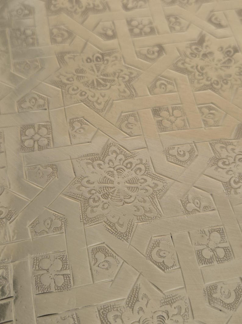 Moroccan Brass Tea Table - Image 6