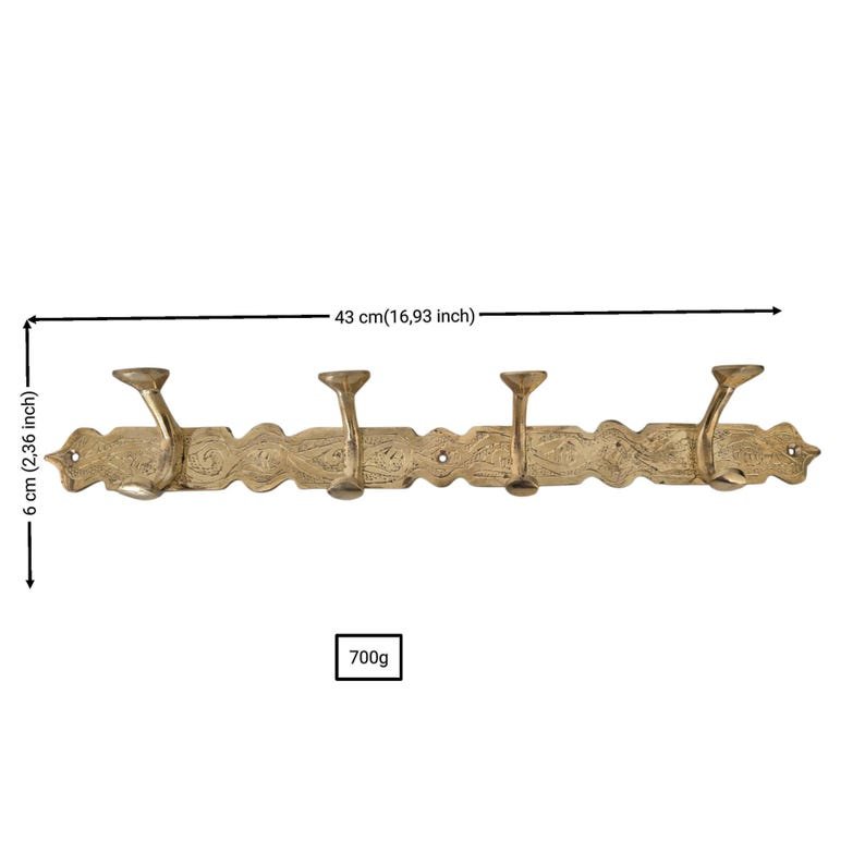 Unlacquered Brass Wall Hook Rack - Image 7