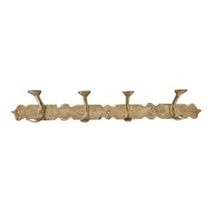 Unlacquered Brass Wall Hook Rack