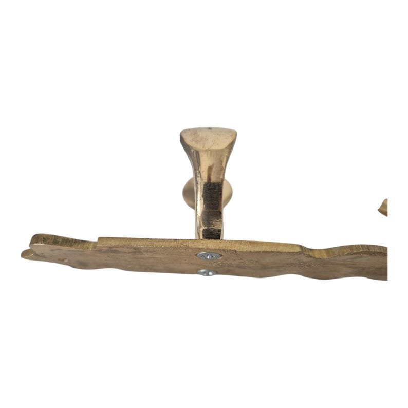 Unlacquered Brass Wall Hook Rack - Image 2