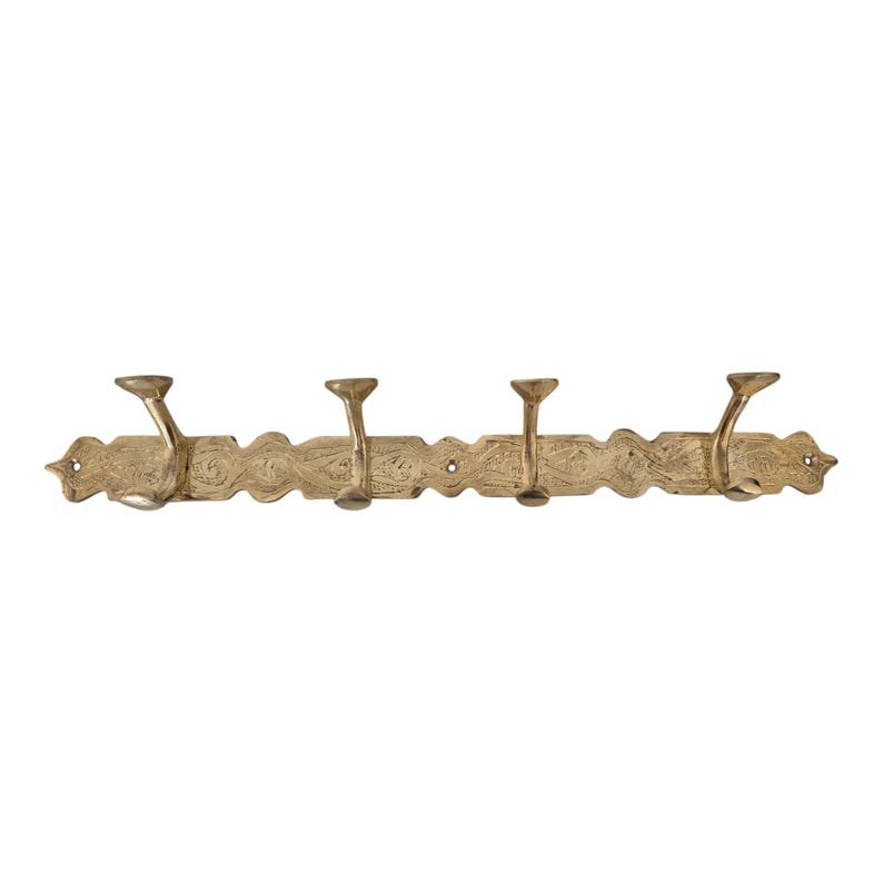 Unlacquered Brass Wall Hook Rack - Image 3