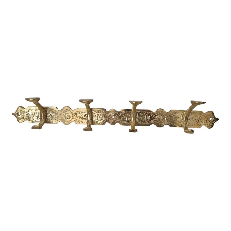 Unlacquered Brass Wall Hook Rack - Image 4