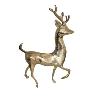 Vintage Brass Deer Statue