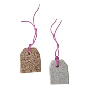 Natural Pumice Stone Set of 2 | Volcanic Lava Foot Callus Remover Dual Grit Exfoliator with Hooks