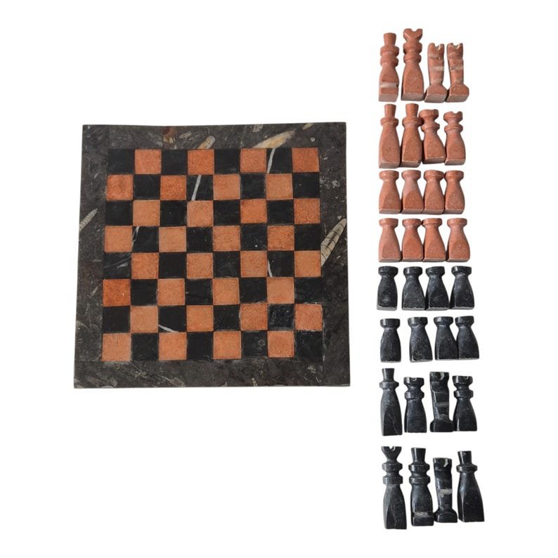 Black Marble Chess Board - Image 3