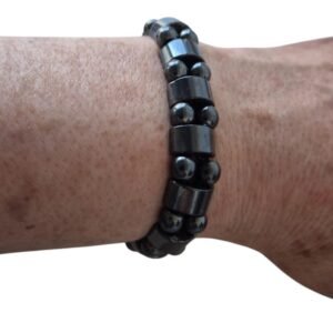 Black Obsidian & Hematite Bracelet