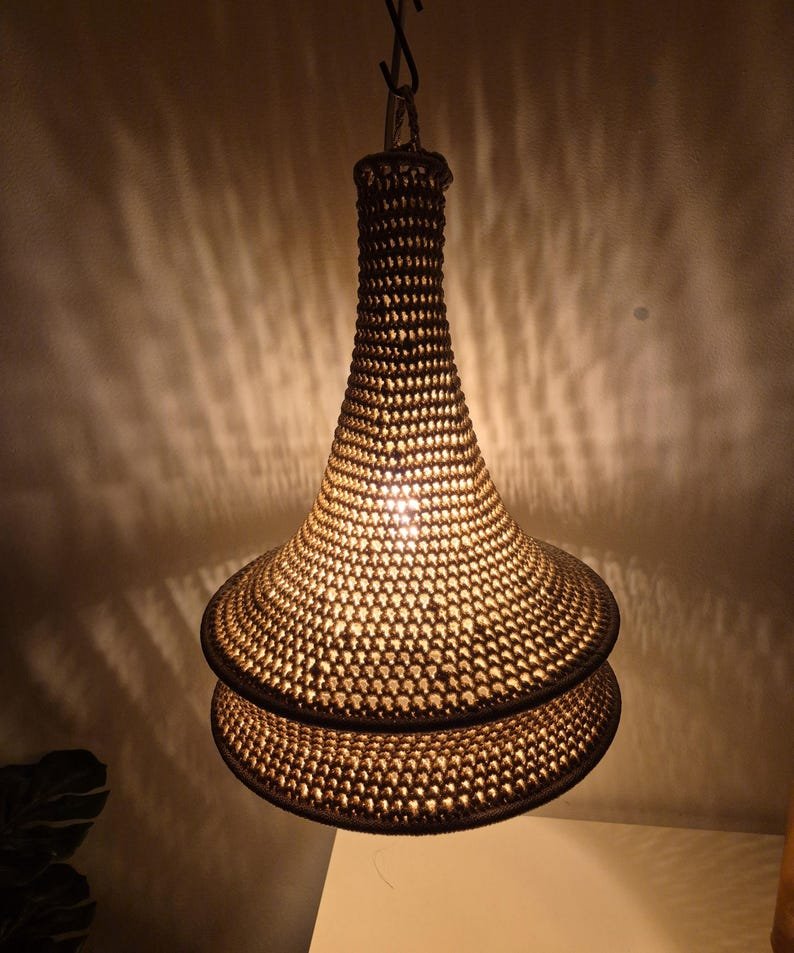 Moroccan Crochet Pendant Lamp - Image 7