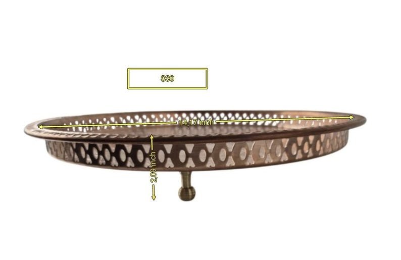Vintage Moroccan Copper Tray - Image 8