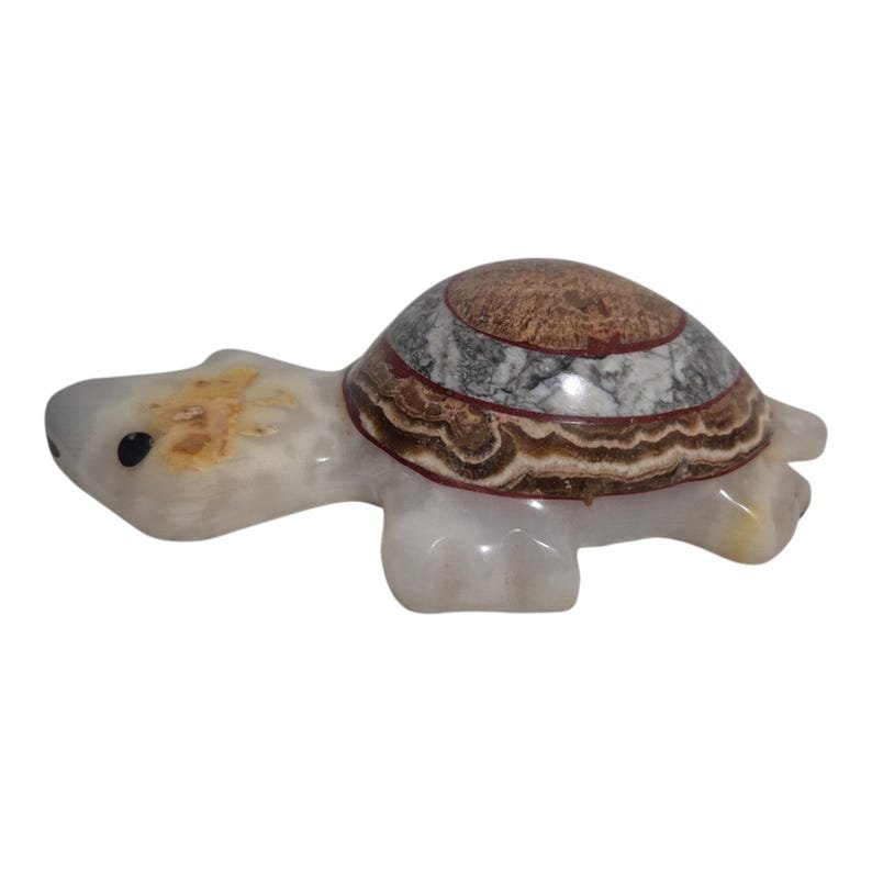 Hand Carved Agate Turtle - Image 11