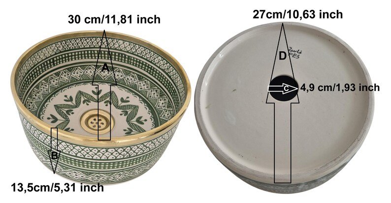 Moroccan Ceramic Vessel Sink - Image 3