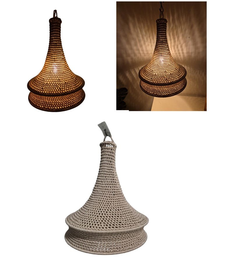 Moroccan Crochet Pendant Lamp - Image 4